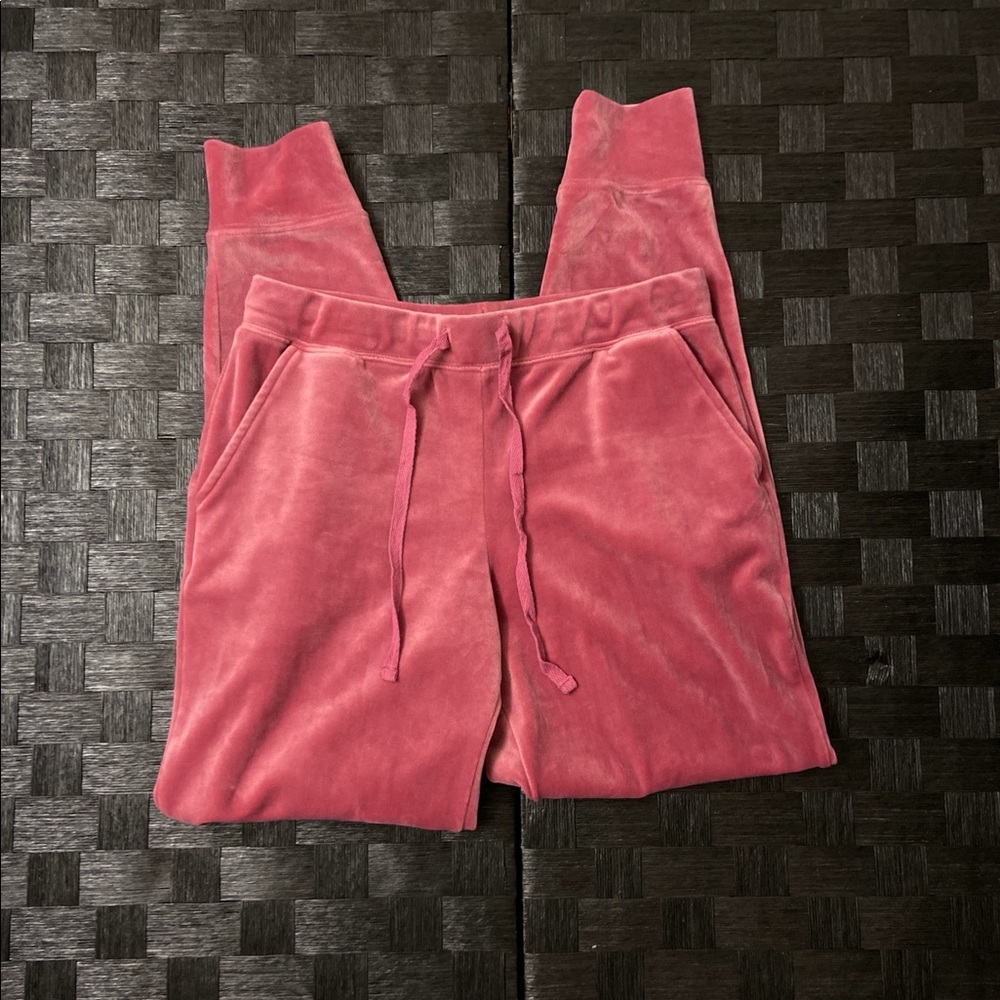 Jasmine & Ginger Pink Velvet joggers